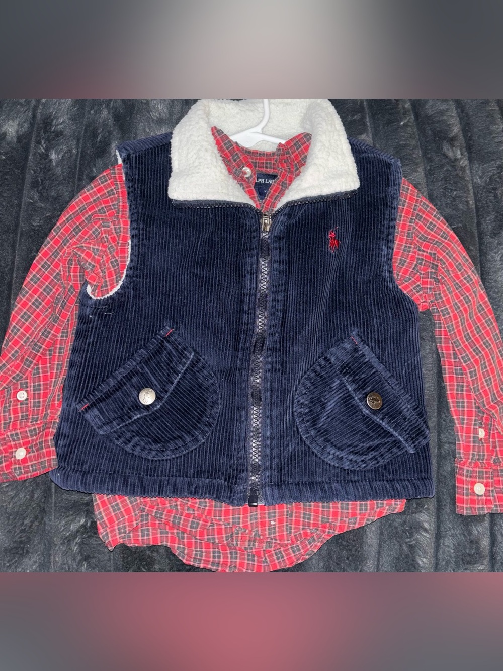 Ralph Lauren button down and vest